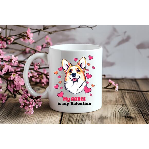 My Corgi is My Valentine Cute Gift Coffee Mug - Picture 1 of 2